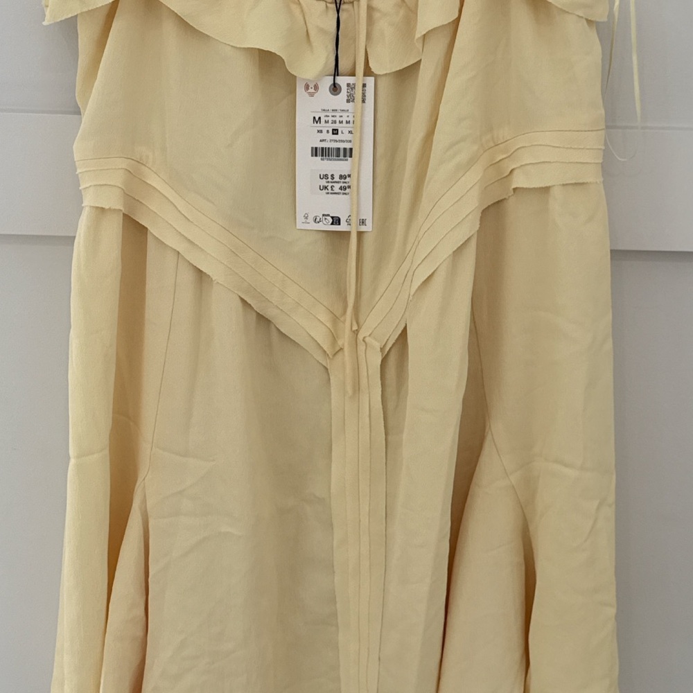 Zara Cream Ruffle Dress - Picture 3 of 3